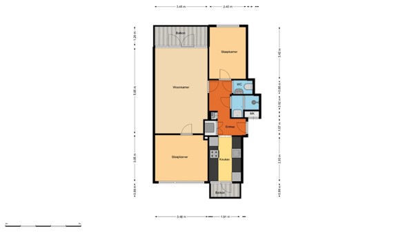 Floorplan - Boeierstraat 15A, 3028 XA Rotterdam
