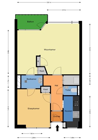 Floorplan - Suze Groeneweglaan 135, 3021 DT Rotterdam