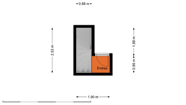 Floorplan - Geuzenstraat 9B02, 3023 PG Rotterdam