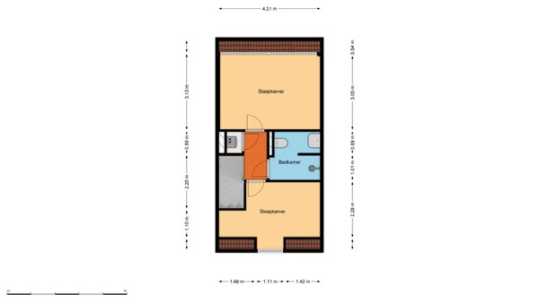 Floorplan - Geuzenstraat 9B02, 3023 PG Rotterdam