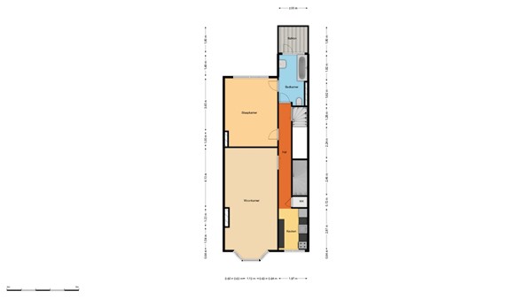 Floorplan - Schiedamseweg 109-02, 3026 AE Rotterdam