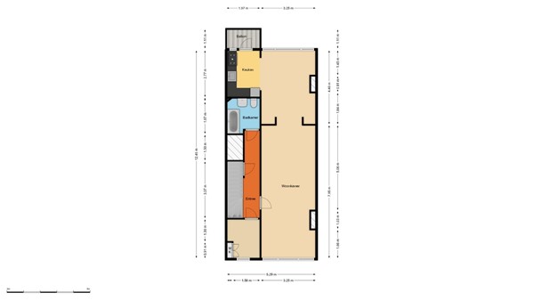 Floorplan - Professor Kamerlingh Onneslaan 122B1, 3112 VK Schiedam