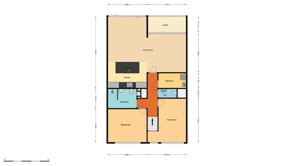 Floorplan - Aelbrechtskade 35, 3022 HL Rotterdam