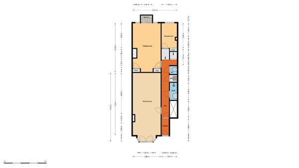 Floorplan - Hugo Molenaarstraat 17B, 3022 NM Rotterdam