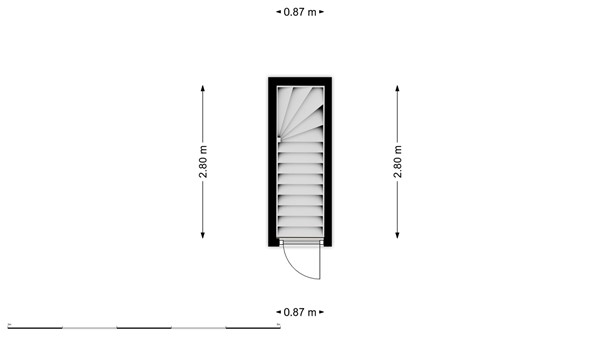 Floorplan - Hugo Molenaarstraat 17A02, 3022 NM Rotterdam