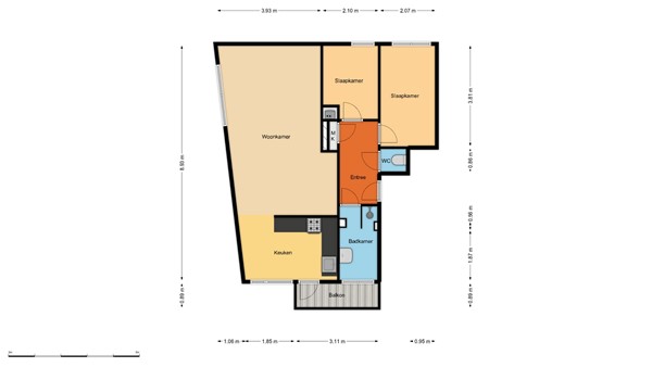 Floorplan - Goereesestraat 83B, 3083 DE Rotterdam