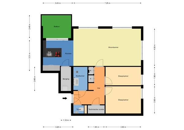 Floorplan - Huidenclubplein 158, 3029 PB Rotterdam