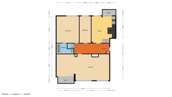 Floorplan - 's-Gravendijkwal 150D, 3015 CD Rotterdam