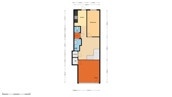 Floorplan - Volmarijnstraat 108B, 3021 XW Rotterdam