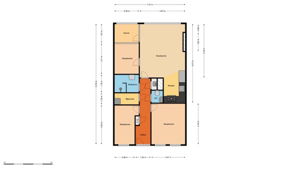 Floorplan - Spangesekade 74E, 3027 GK Rotterdam