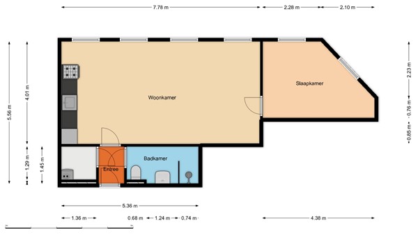 Floorplan - Stieltjesstraat 2C, 3071 JW Rotterdam