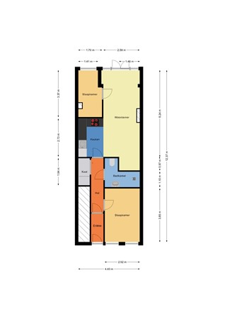 Floorplan - Doedesstraat 75A, 3022 VD Rotterdam