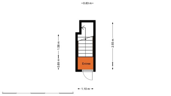 Floorplan - Van Cittersstraat 43B01, 3022 LH Rotterdam