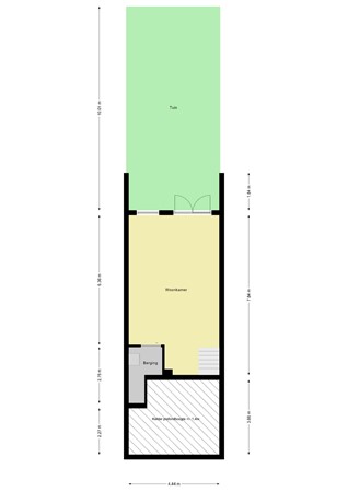 Floorplan - Osseweistraat 36B, 3023 DD Rotterdam