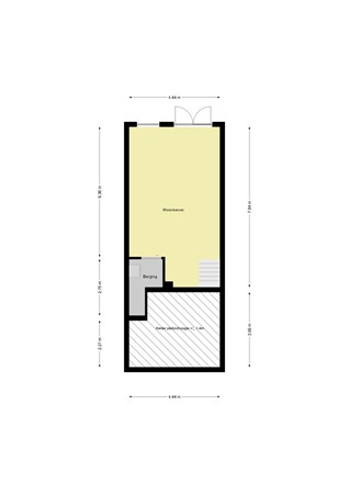 Floorplan - Osseweistraat 36B, 3023 DD Rotterdam