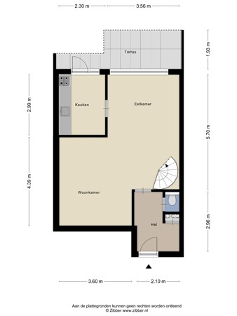 Plattegrond - Hazeleger 71, 5431 HL Cuijk - 451196_2D_Begane_Grond_Hazeleger_71_Cuijk_01.jpg