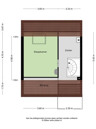 Plattegrond - Hazeleger 71, 5431 HL Cuijk - 451196_2D_Tweede_Verdieping_Hazeleger_71_Cuijk_03.jpg