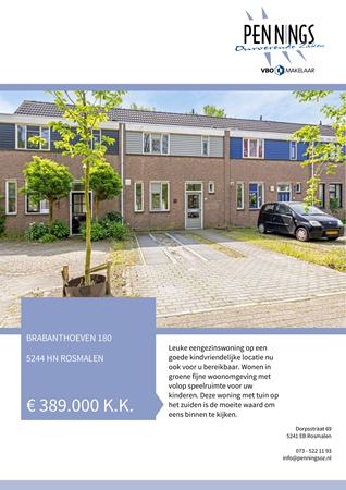 Brochure - Brabanthoeven 180, 5244 HN ROSMALEN (1) - Brabanthoeven 180, 5244 HN Rosmalen