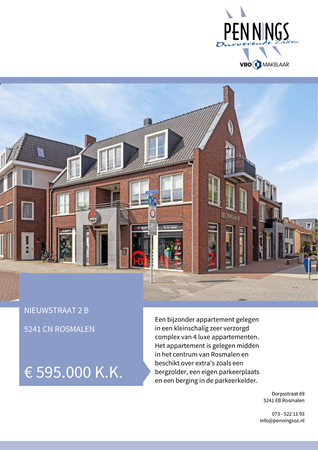 Brochure - Nieuwstraat 2-B, 5241 CN ROSMALEN (1) - Nieuwstraat 2B, 5241 CN Rosmalen