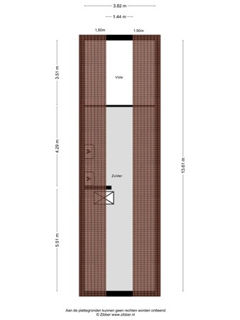 Plattegrond - Nieuwstraat 2B, 5241 CN Rosmalen - 443909_2D_Zolder_Nieuwstraat_2_b_Rosmalen_02.jpg