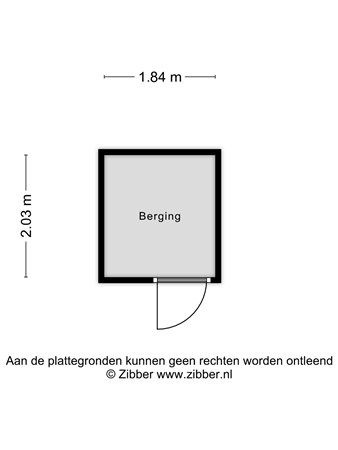 Plattegrond - Nieuwstraat 2B, 5241 CN Rosmalen - 443909_2D_Berging_Nieuwstraat_2_b_Rosmalen_03.jpg