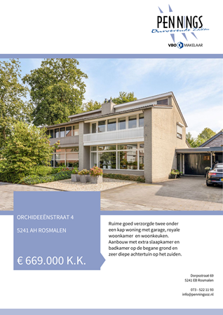 Brochure - Orchideeënstraat 4, 5241 AH ROSMALEN (1) - Orchideeënstraat 4, 5241 AH Rosmalen