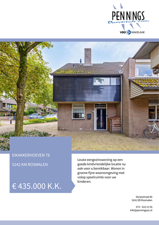 Brochure - Eikakkerhoeven 78, 5242 KM ROSMALEN (1) - Eikakkerhoeven 78, 5242 KM Rosmalen