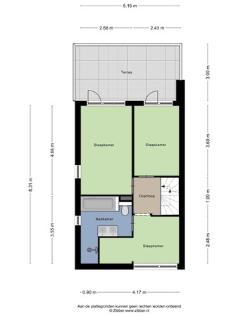 Plattegrond - Eikakkerhoeven 78, 5242 KM Rosmalen - 459905_2D_Eerste_Verdieping_Eikakkerhoeven_78_Rosmalen_02.jpg