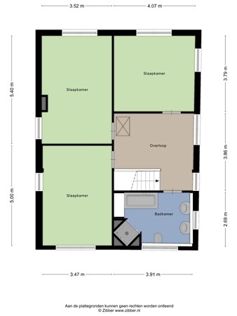 Plattegrond - Bruggen 8A, 5243 RB Rosmalen - 463406_2D_Eerste_Verdieping_Bruggen_8_A_Rosmalen_02.jpg