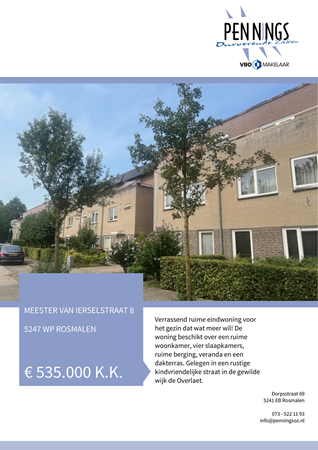 Brochure - Meester van Ierselstraat 8, 5247 WP ROSMALEN (1) - Meester van Ierselstraat 8, 5247 WP Rosmalen