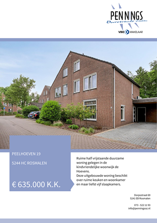 Brochure - Peelhoeven 19, 5244 HC ROSMALEN (1) - 19, 5244 HC Rosmalen