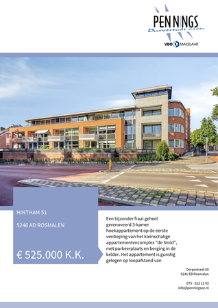 Brochure - Hintham 51, 5246 AD ROSMALEN (1) - Hintham 51, 5246 AD Rosmalen
