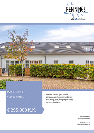 Brochure - Dorpstraat 5-H, 5386 AK GEFFEN (1) - Dorpstraat 5H, 5386 AK Geffen