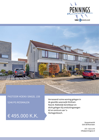 Brochure - Pastoor Hoekx-Singel 159, 5246 PG ROSMALEN (2) - Pastoor Hoekx-singel 159, 5246 PG Rosmalen