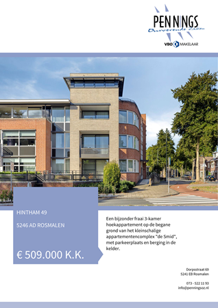 Brochure - Hintham 49, 5246 AD ROSMALEN (1) - Hintham 49, 5246 AD Rosmalen