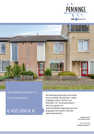 Brochure - Wim Sonneveldstraat 19, 5247 XJ ROSMALEN (1) - Wim Sonneveldstraat 19, 5247 XJ Rosmalen