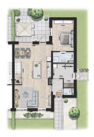Voorborch Bouwnummer 016, 3925 EB Scherpenzeel - BLOK 003 & 004_Begane grond.jpg