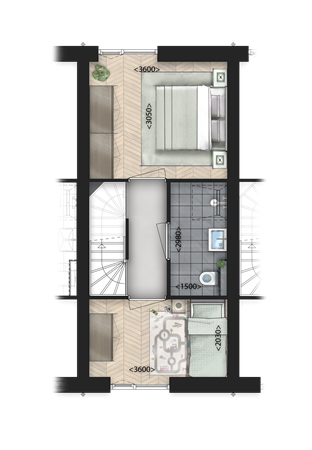 Jachthuis Bouwnummer 104, 3925EB Scherpenzeel - De Bunte_Blok 017 - Vd1_Middenwoning_Png.png
