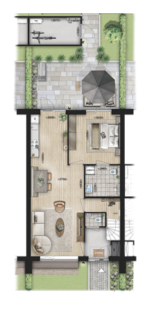 Donjon Bouwnummer 125, 3925 EA Scherpenzeel - De Bunte_Blok 020_Begane grond_Middenwoning_Png.png