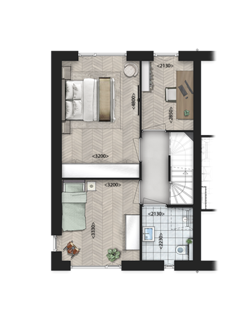 Jachthuis Bouwnummer 100, 3925EB Scherpenzeel - De Bunte_Blok 017 - Vd1_Hoekwoning Links_Png.png
