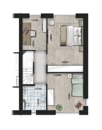 Jachthuis Bouwnummer 109, 3925EB Scherpenzeel - De Bunte_Blok 017 - Vd1_Hoekwoning Rechts_Png.png