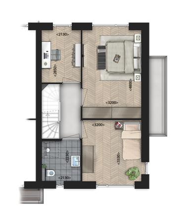 Donjon Bouwnummer 120, 3925EB Scherpenzeel - De Bunte_Blok 019 - Vd1_Hoekwoning_Rechts_Png.png