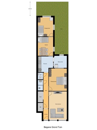 Floorplan - Cartesiusstraat 274, 2562 ST Den Haag