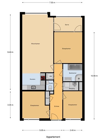 Floorplan - Graskopstraat 7, 2572 WV Den Haag