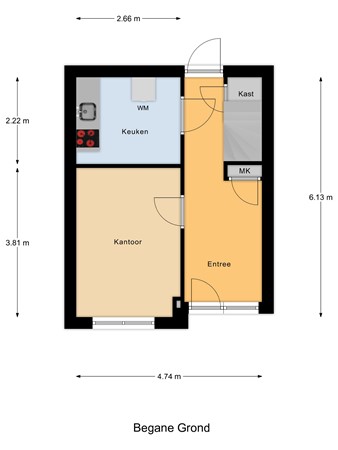 Floorplan - Rubensstraat 22, 2526 PH Den Haag