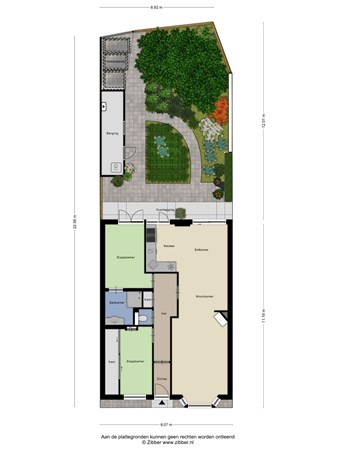 Floorplan - Zwolsestraat 213, 2587 VC Den Haag