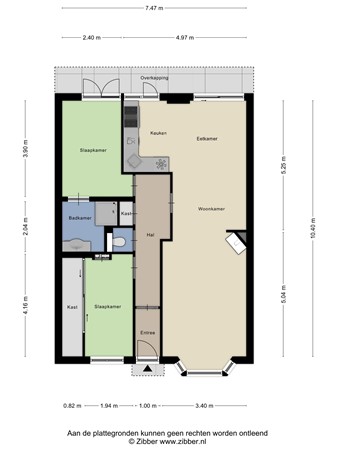 Floorplan - Zwolsestraat 213, 2587 VC Den Haag