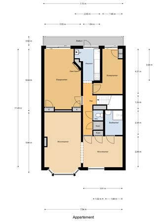 Floorplan - Jan van der Heijdenstraat 137, 2522 EN Den Haag