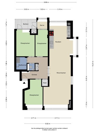 Floorplan - Groen van Prinstererlaan 181, 2555 HN Den Haag