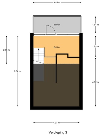 Floorplan - Hobbemastraat 242A, 2526 JV Den Haag